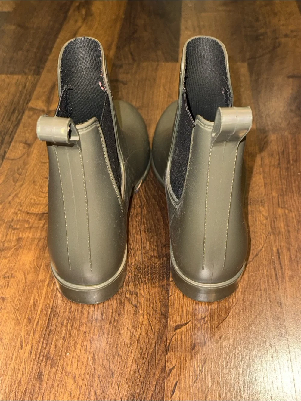 Olive Green Chelsea Rain Boots